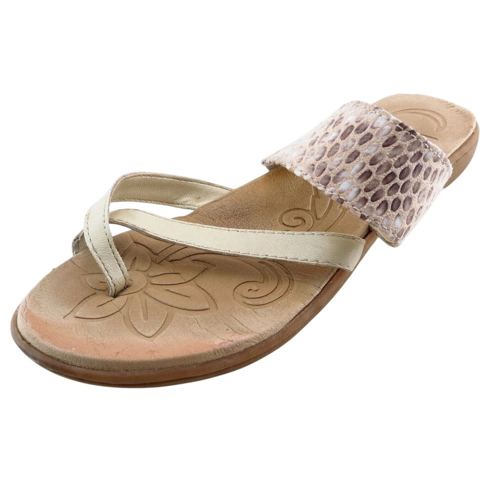 Born‎ Concept Flip Flops Brown Synthetic Women Shoes Size 8 Medium